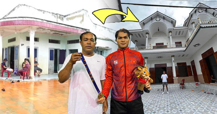 Mới đây, trên trang cá nhân, Dụng Quang Nho vui mừng đăng tải ảnh nhà mới vừa hoàn thiện dành tặng bố mẹ. Ảnh: FB Dụng Quang Nho