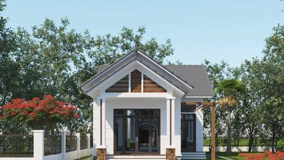 Nét độc đáo của ngôi nhà đến từ các chi tiết nhỏ như hoạ tiết chân cột, riềm mái...Ảnh: Thietkethicongnhadep