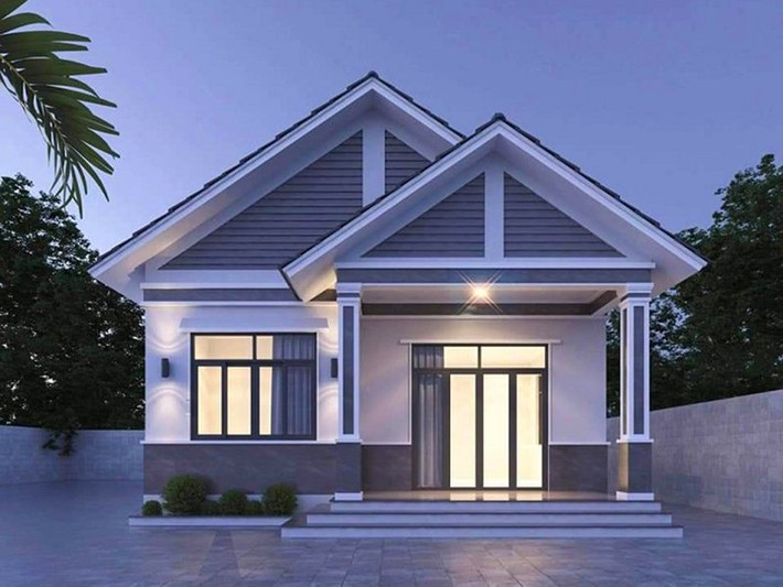 Nhà cấp 4 mái thái chữ A có diện tích 100m2, chi phí dao động khoảng 500 triệu đồng là lựa chọn tuyệt vời nhất cho các gia đình trẻ. Hệ mái vươn cao sở hữu nhiều ưu điểm với điều kiện thời tiết tại Á Đông như chống nóng, thoát nước tốt...Ảnh: Noithatalpha