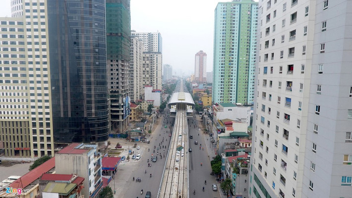 Ga Văn Quán (quận Hà Đông) dự kiến là một trong những điểm có lượng hành khách lớn bởi nơi đây mật độ nhà cao tầng dày đặc.