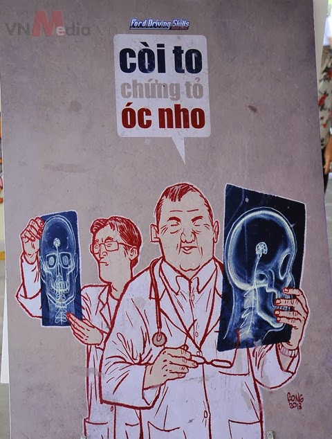 Còi to, óc bằng quả nho.