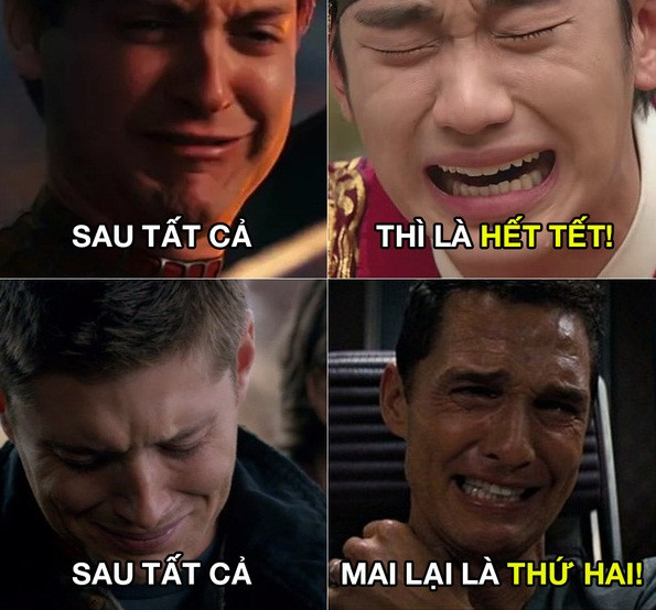 Nghĩ đến việc kết thúc kỳ nghỉ Tết là không kìm được nước mắt.