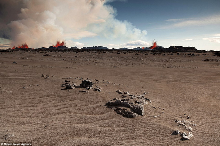 Vẻ đẹp hiếm thấy của núi lửa Holuhraun.