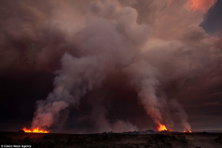 Núi lửa Holuhraun có thể phun trào dung nham cao tới 140m.