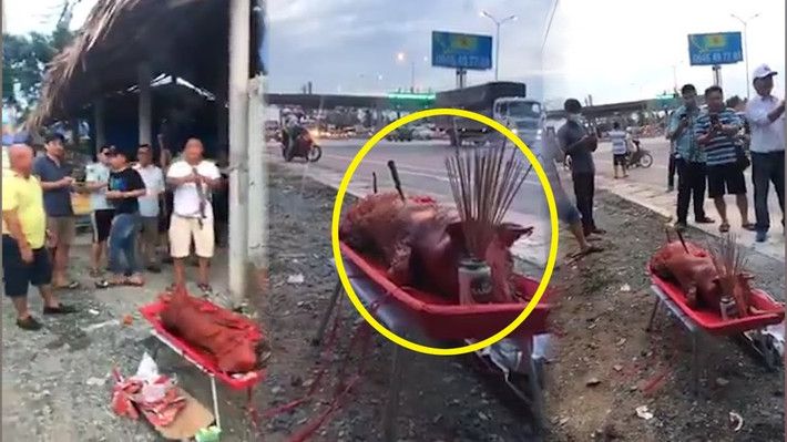 Trong ngày 14/8, tình trạng ùn ứ kéo dài khiến cho BOT Cai Lậy đã phải xả trạm cho xe chạy nhiều lần. Một ngày trước, BOT Cai Lậy xả trạm hai lần sau khi tài xế cúng heo quay rồi dùng tiền lẻ mua vé qua trạm. Ảnh cắt từ video.