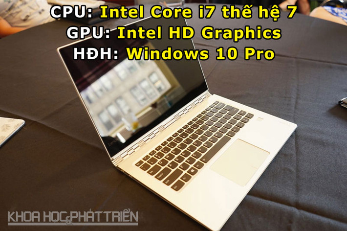 Lenovo Yoga 910 dùng chip Intel Core i7 Kaby Lake mới nhất.