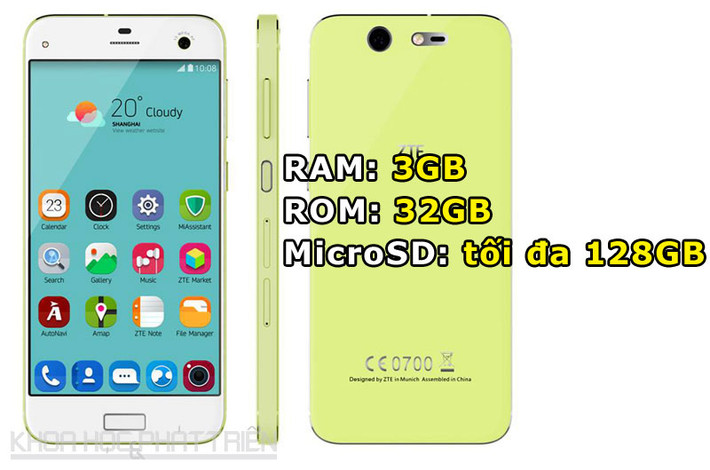 Khay SIM 2 kiêm luôn vai trò khe cắm thẻ nhớ.