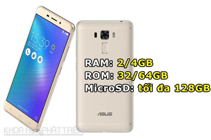 Vỏ ngoài của Asus ZenFone 3 Laser được làm từ kim loại.