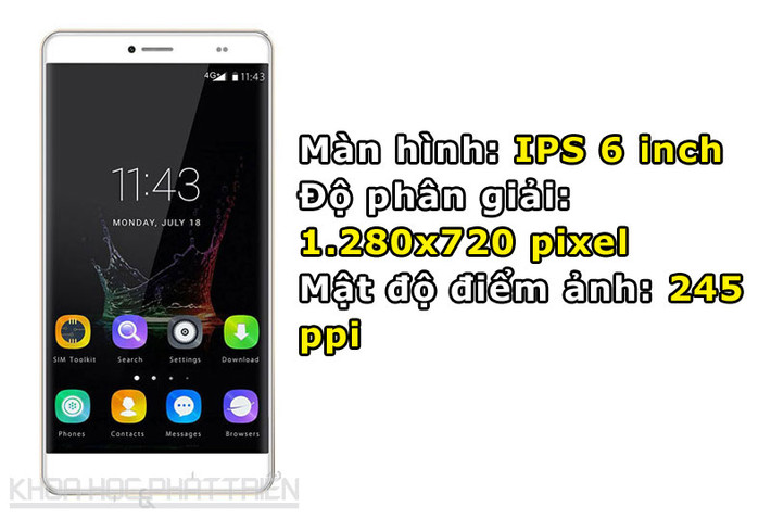 Màn hình Bluboo Maya Max được phủ kính cường lực Corning Gorilla Glass 4.