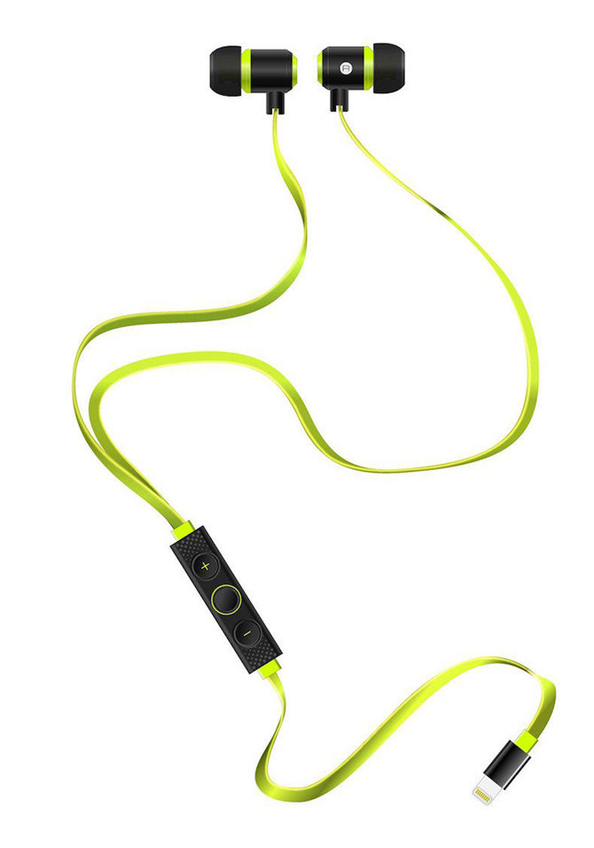 Brightech Earphones. Brightech Earphones (£38 - tương đương 1,1 triệu đồng). Đây là cặp tai nghe có trang bị cổng Lightning với giá bán rẻ nhất, nhưng vẫn có khả năng giải mã âm thanh 24-bit, cùng chất âm được giới thiệu là "trầm ấm và khỏe khoắn".