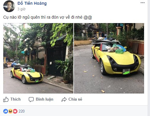 Mới đây, cộng đồng mạng liên tục chia sẻ hình ảnh bi hài về chiếc xe màu vàng chất đầy rác, gạch đá và bị viết lên mui xe dòng chữ "Không đậu xe chắn ở cửa…". Đây chính là hậu quả của việc chủ nhân chiếc xe đã đỗ xe chắn cửa một ngôi nhà ở Hà Nội. Hình ảnh chiếc xe bất đắc dĩ biến thành thùng rác khiến dân mạng bức xúc và tranh cãi. Câu chuyện trả đũa đỗ xe chắn lối, ai đúng - ai sai lại một lần nữa "nóng" các diễn đàn, trang mạng. Ảnh: FB
