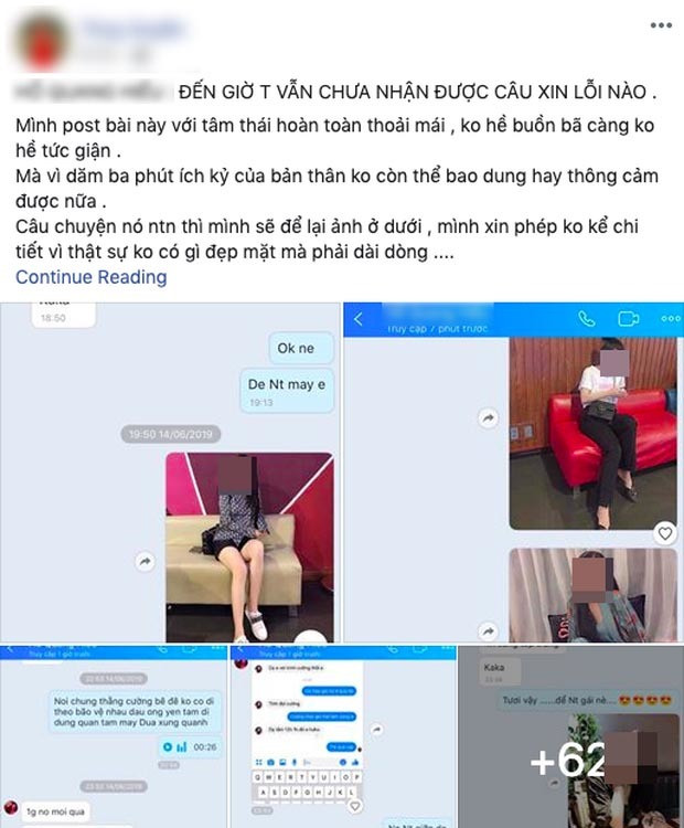 Mới đây, thông tin liên nam ca sĩ Hồ Quang Hiếu bị tố "cưỡng dâm" nhận được sự quan tâm của đông đảo cộng đồng mạng. Tuy nhiên đại diện Hồ Quang Hiếu cho rằng đây hoàn toàn chỉ là tin đồn.