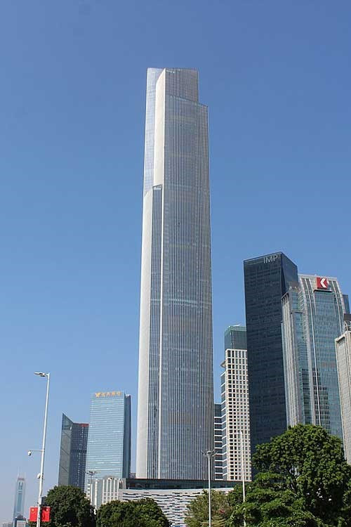 Trung tâm Tài chính CTF Quảng Châu (Trung Quốc) cao 530 mét, gồm 111 tầng. Tòa nhà được khởi công xây dựng vào năm 2005 và hoàn thành vào năm 2016.