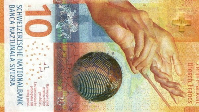 Tờ tiền 10 franc Thụy Sỹ được phát hành vào tháng 10/2017. Tờ tiền có màu vàng của tờ tiền 10 franc cũ, nhưng nhỏ hơn một chút so với tờ tiền cũ.