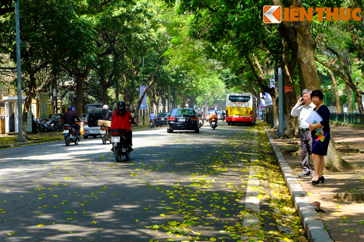 Dường như, nhiều người đi chậm hơn để tận hưởng khoảnh khắc bình yên này.