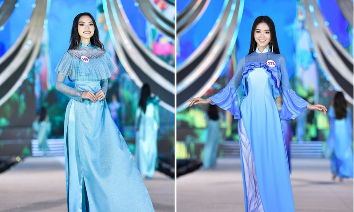 Lê Ngọc Trang (SBD 169) gây chú ý với nụ cười rạng rỡ. Trong khi đó Vũ Quỳnh Trang (SBD 278) thể hiện sự tự tin trên sân khấu. Những bộ áo dài cách điệu với phần nhún bèo ở trước ngực, tay áo bị nhận xét sến, diêm dúa.