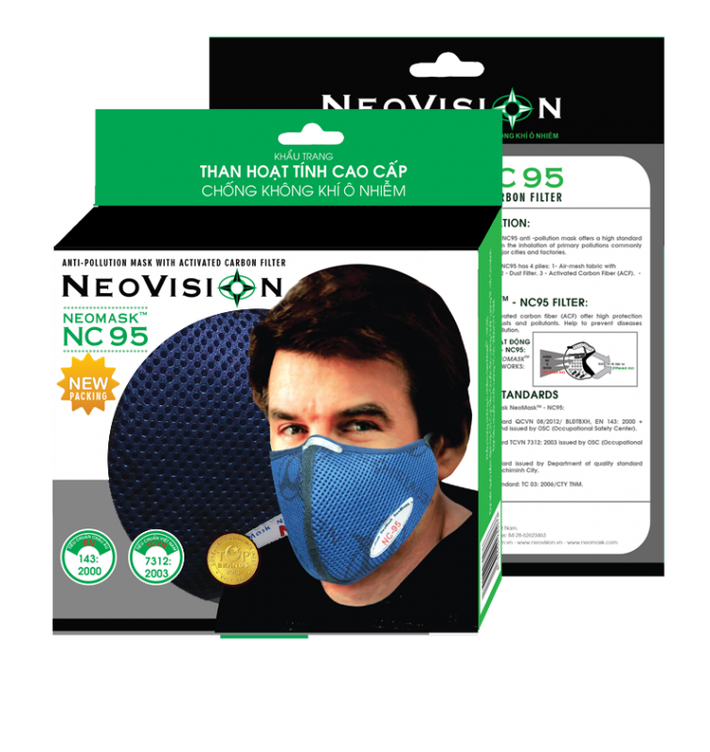 Cụ thể, khẩu trang than hoạt tính cao cấp chống bụi kháng khuẩn chống độc Neovision NeoMask có giá từ 105.000 -120.00- đồng/chiếc; khẩu trang chống bụi Beauty Mask có giá 142.000 đồng/chiếc. Ảnh: NeoMask.