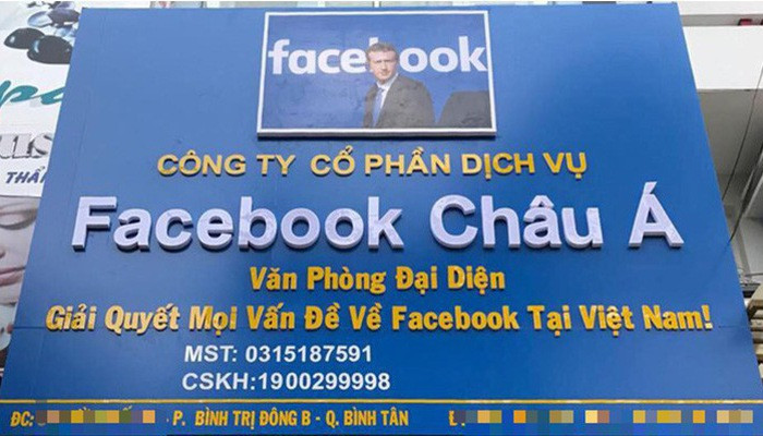 Tháng 8/2018, cộng đồng mạng bất ngờ khi xuất hiện hình ảnh Công ty Cổ phần Dịch vụ Facebook châu Á, với lời giới thiệu là văn phòng đại diện của Facebook, giải quyết "mọi vấn đề" về Facebook tại Việt Nam. Ảnh: Vneconomy.