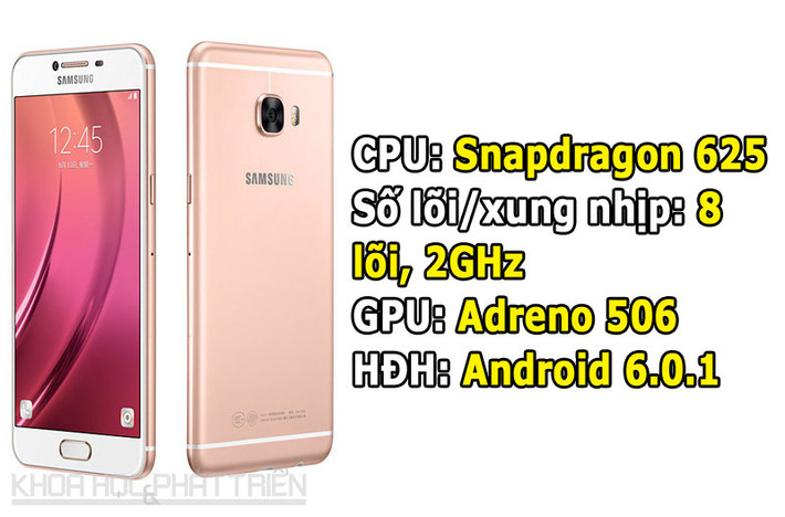 Samsung Galaxy C7 sở hữu thiết kế nhôm nguyên khối.