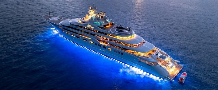 Ngày 2/3, siêu du thuyền Dilbar của tỷ phú Nga Alisher Usmanov đã bị Đức thu giữ. Ảnh: AutoEvolution