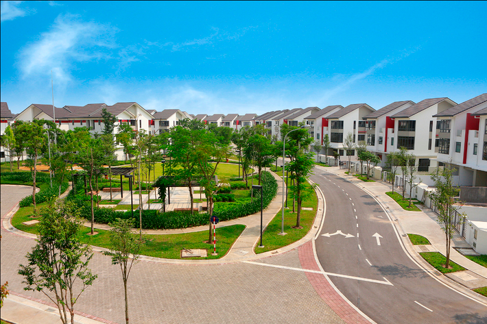 Ảnh phối cảnh thiết kế khu biệt thự song lập thuộc Gamuda Garden của dự án Gamuda City. Gamuda Garden được thiết kế gồm hệ thống biệt thự sinh thái trong một khuôn viên cây xanh, hồ nước tự nhiên rộng hơn 70ha.