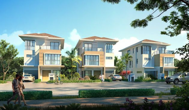 Phối cảnh thiết kế khu biệt thự đơn lập của Gamuda Garden.