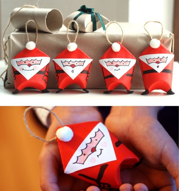 Ông già Noel là một phần quan trọng, không thể thiếu trong lễ Giáng sinh. Với một lõi giấy vệ sinh cũ, giấy màu, bút lông, kéo và keo, bạn sẽ có ngay món đồ trang trí Noel xinh xắn.