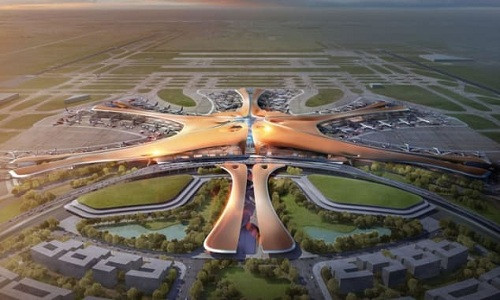 Sân bay Bắc Kinh Daxing có tham vọng trở thành sân bay lớn nhất và bận rộn nhất thế giới. Ảnh: CNN.