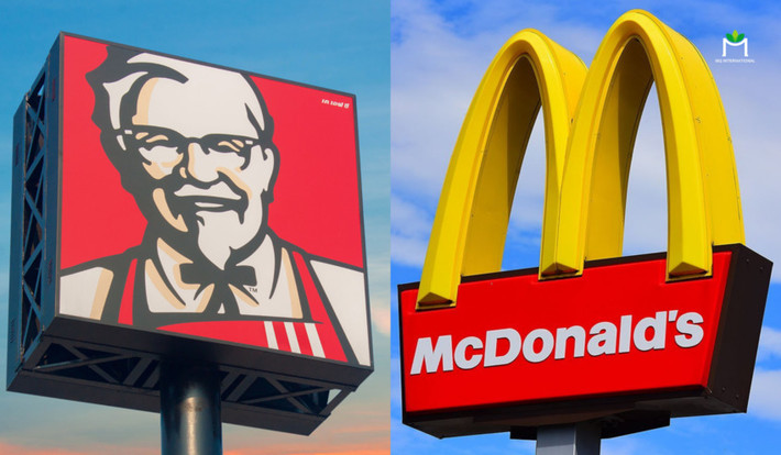 Trong lĩnh vực đồ ăn nhanh, KFC & McDonald's được coi là đối thủ đáng gờm của nhau suốt nhiều năm.