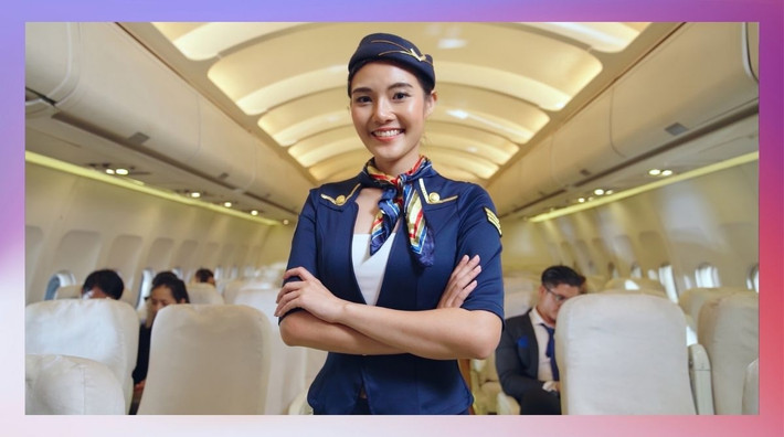Các tiếp viên hàng không thường nói nhiều hơn một ngôn ngữ và hầu hết sẽ biết cách gọi một ly rượu hoặc bia và salad gà bằng ít nhất ba thứ tiếng.