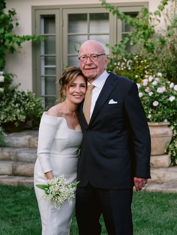 Trước khi kết hôn với người vợ thứ 5, tỷ phú Rupert Murdoch nổi tiếng đào hoa, từng ly hôn 4 vợ và có 6 con. Ảnh: TheSun