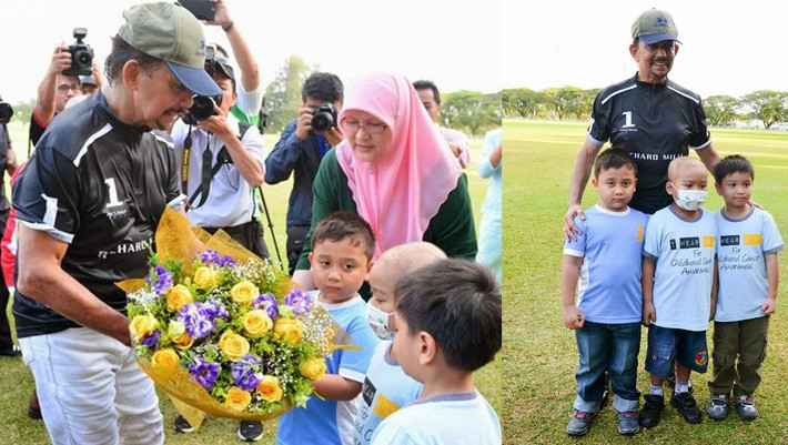 Quốc vương Hassanal Bolkiah còn được biết đến với những đóng góp từ thiện sâu rộng cả trong và ngoài Brunei. Ông tài trợ cho nền giáo dục, chăm sóc sức khỏe và cứu trợ thiên tai tại Brunei. Nguồn ảnh; BI, SCMP