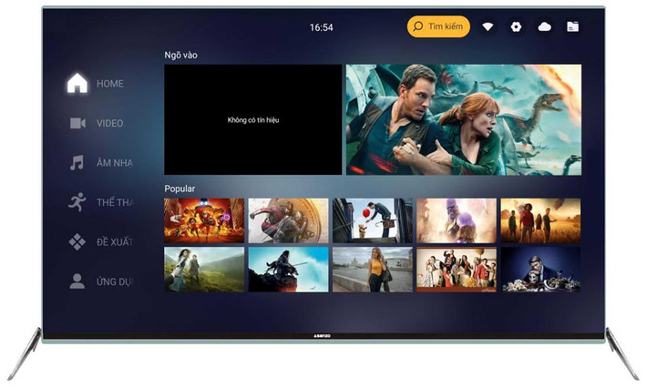 Với góc nhìn rộng 178 độ kết hợp màn hình không viền, việc trải nghiệm trên SmartTV này được hứa hẹn là ''không giới hạn''. Asanzo trang bị cấu hình khá mạnh mẽ với RAM 2GB, bộ nhớ 16GB và chạy hệ điều hành Android TV mới nhất, đã khắc phục hoàn toàn lỗi không xem được Youtube.