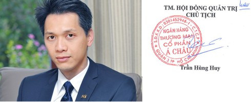 Doanh nhân trẻ sinh năm 1978 Trần Hùng Huy tiếp quản ghế Chủ tịch ACB từ năm 2012. Ông Huy hiện sở hữu 57 triệu cổ phần tại nhà băng này. Ông Huy cũng là vị Chủ tịch HĐQT ngân hàng duy nhất ở Việt Nam công khai facebook cá nhân. Ảnh: Infonet.
