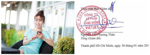 Chữ ký của nữ tỷ phú Nguyễn Thị Phương Thảo (CEO Vietjet Air) khá khó đọc, có nét gạch ở trong. Ảnh: Infonet.