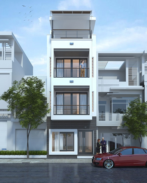 Nhà mái bằng chưa bao giờ lỗi mốt và được đông đảo gia chủ lựa chọn. Ảnh: Noithat 9X.