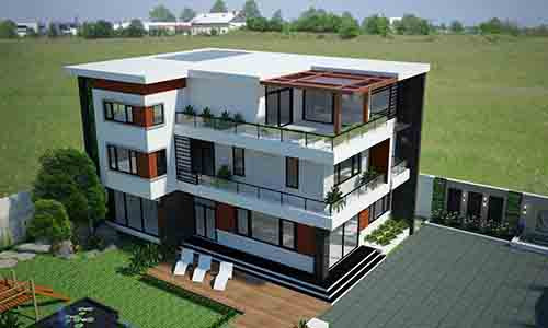 Không quá cầu kỳ trong các thiết kế ngoại thất, ngôi nhà vẫn đẹp tinh tế, trẻ trung và cá tính. Ảnh: Rongbay.