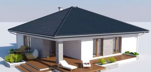 Kiến trúc đơn giản, nhà được chia làm 2 ô vuông ngăn cách giữa nhà và gara xe nhưng vẫn đẹp. Ảnh: Thietkethicongnhadep.