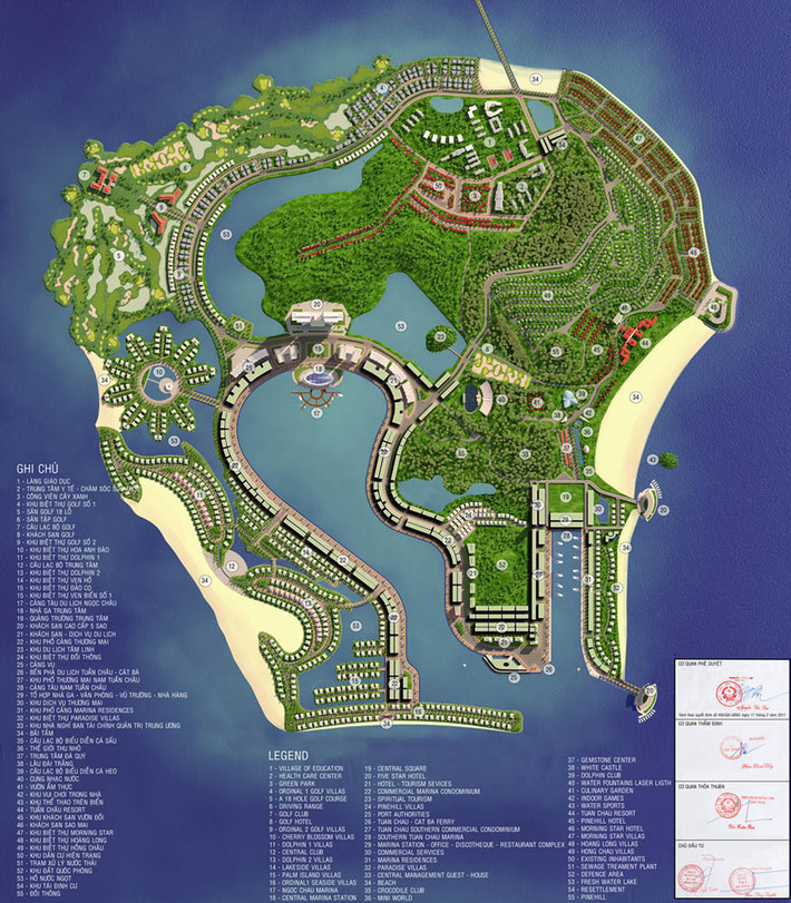 Quy hoạch Tuần Châu được UBND tỉnh Quảng Ninh phê duyệt năm 2011.