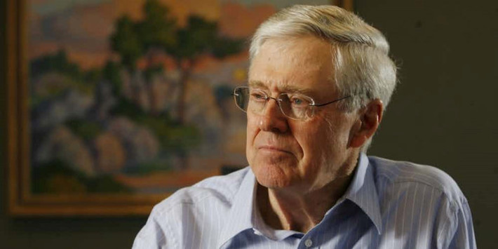 8. Charles Koch, Mỹ - 48,3 tỷ USD: Mặc dù Koch Industries chủ yếu thuộc sở hữu của cả 2 anh em, nhưng Charles là người nắm quyền quản lý kể từ khi cha ông giao vị trí tổng giám đốc vào năm 1967.