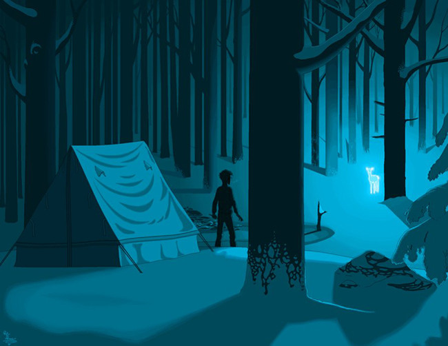 Họa sĩ Patrick Hines đã dùng Microsoft Paint để vẽ ra bức ảnh này, như một cảnh trong phim Harry Potter.
