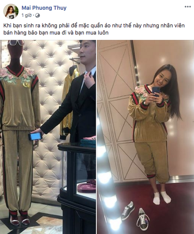 Có những món đồ biết không hợp nhưng Mai Phương Thúy vẫn chẳng ngại chi tiền mua. Thậm chí, người đẹp mua hàng hiệu về chỉ để "cất tủ". Ảnh: FBNV.