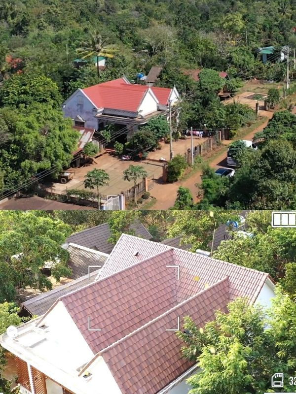 Vừa qua, nàng Hậu đã sửa chữa, hoàn thiện ngôi nhà ở quê dành tặng ba mẹ. Bên cạnh ngôi nhà sàn dài 41m, cô đã tu sửa lại ngôi nhà tường mà gia đình đã ở nhiều năm. Ảnh: Vietnamnet.