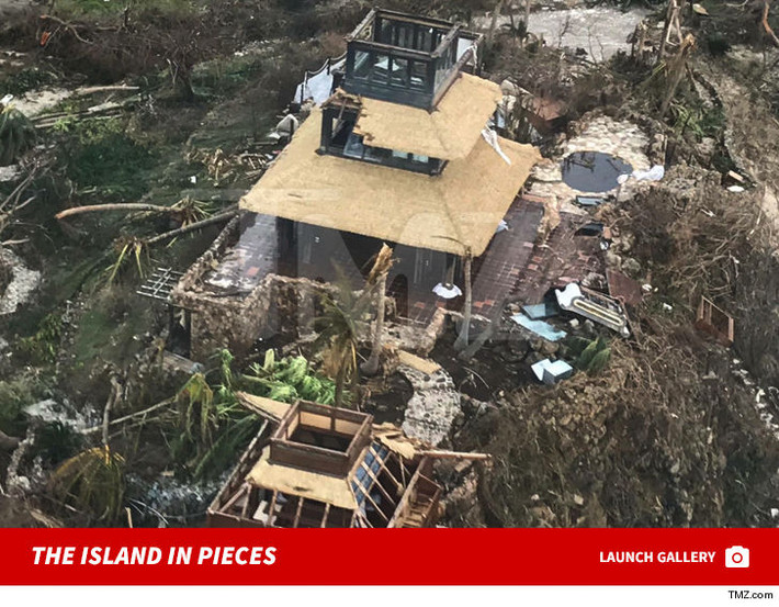 Ngôi nhà xơ xác sau sự hoành hành của siêu bão Irma. Ảnh: TMZ.