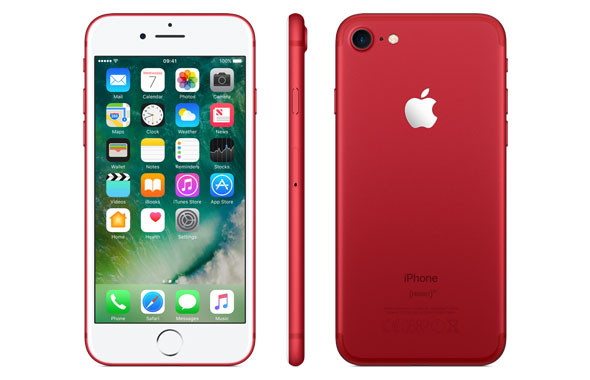 Tại Việt Nam, một số đại lý phân phối chính hãng vẫn còn hàng iPhone 7 và 7 Plus màu đỏ và phiên bản dung lượng 256GB để bán. Ảnh: O2 uk.