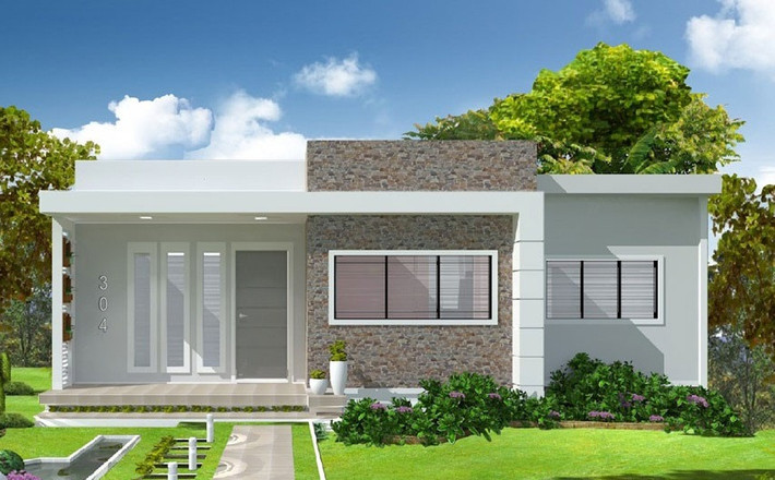 Với gia đình có đất rộng thì một mẫu nhà mái bằng với sân vườn đẹp luôn là sự lựa chọn tối ưu. Ảnh: Vtkong.