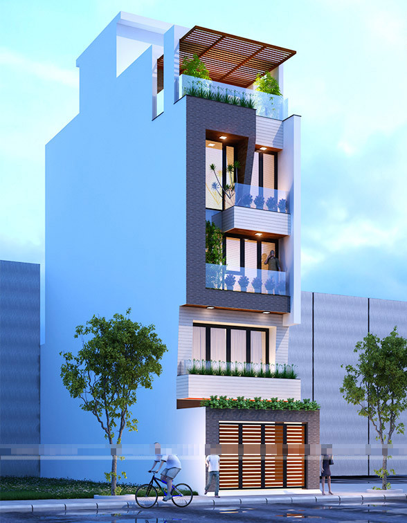 Mặt tiền thanh lịch, hiện đại nhưng không mất đi sự sang trọng và bề thế. Ảnh: Housvn.