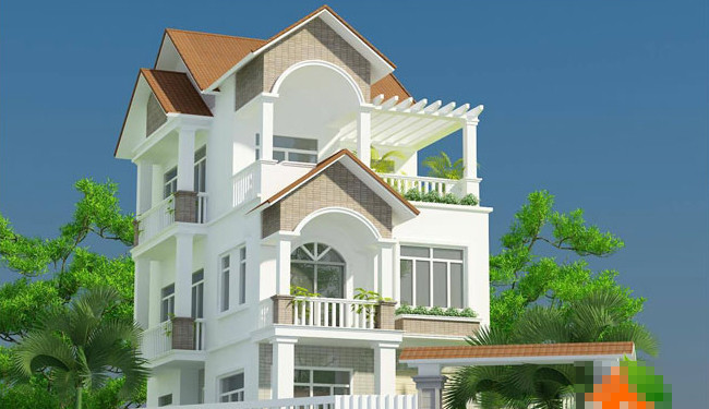 Biệt thự mang vẻ đẹp cao sang vừa cổ kính vừa hiện đại thông qua ngoại hình thanh thoát, tỷ lệ hình khối cân đối. Ảnh: Maunhadepmoi.