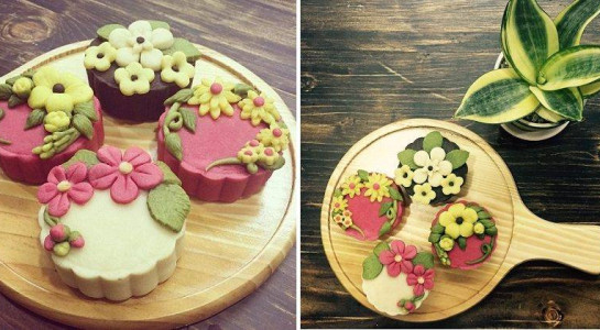 Màu sắc chủ đạo được lấy từ tinh than tre cho màu đen, bột cacao cho màu nâu, nước củ dền cho màu hồng nhạt....Ảnh: Một thế giới.