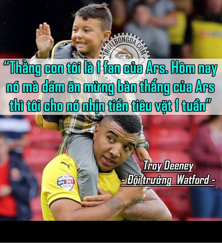 Cách mà đội trưởng của Watford dạy con trai mình trước trận chiến với Arsenal.